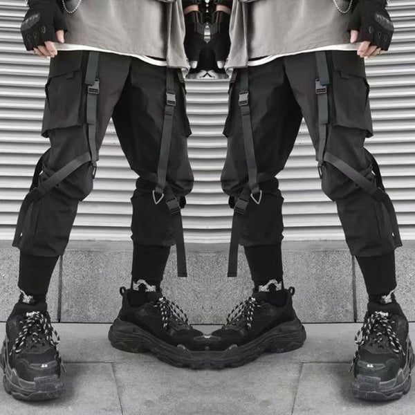 Grey Desert Camo Pants Techwear Cyberpunk Cargo Streetwear -  Israel
