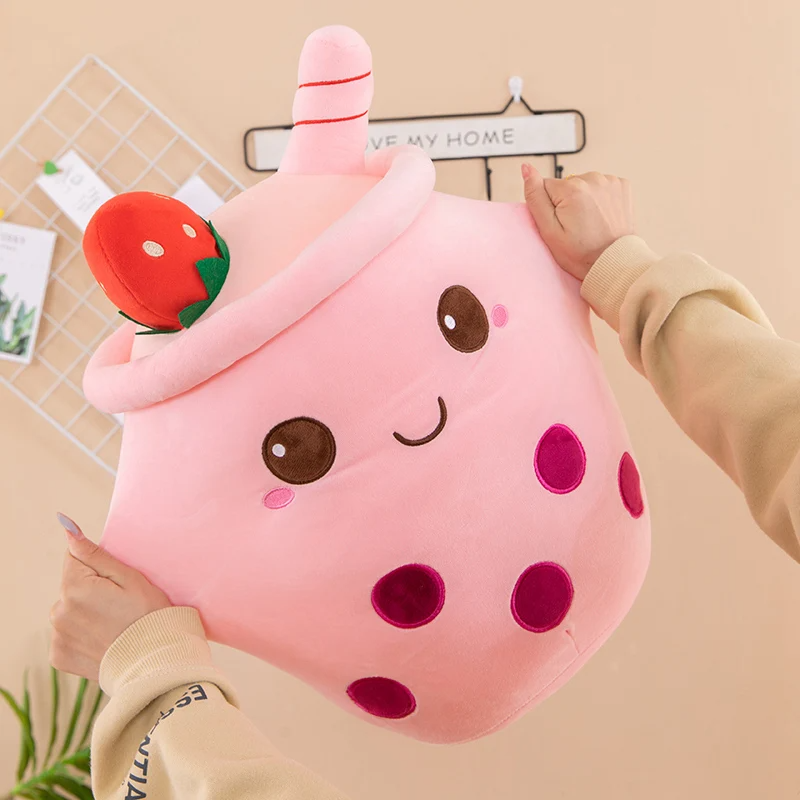 Boba Milk Tea Ice Cream Soft Plushie Pillow