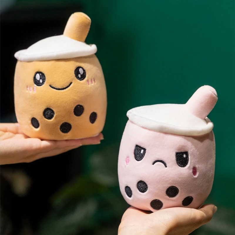 Cute Reversible Boba Milk Tea Plushie Toy