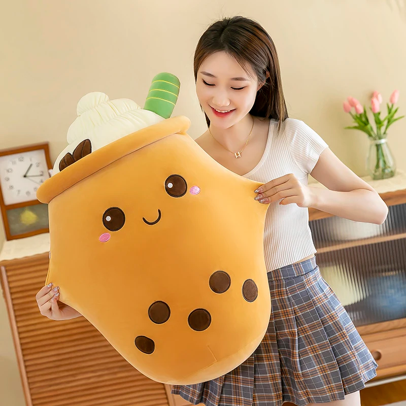 Boba Milk Tea Ice Cream Soft Plushie Pillow