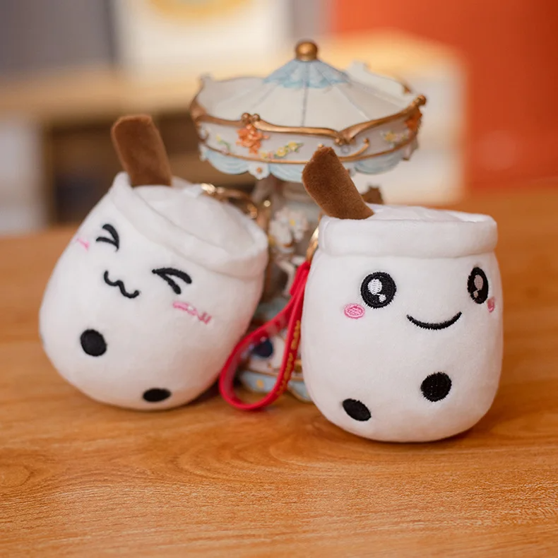 Boba Milk Tea Soft Plush Keychain Pendant