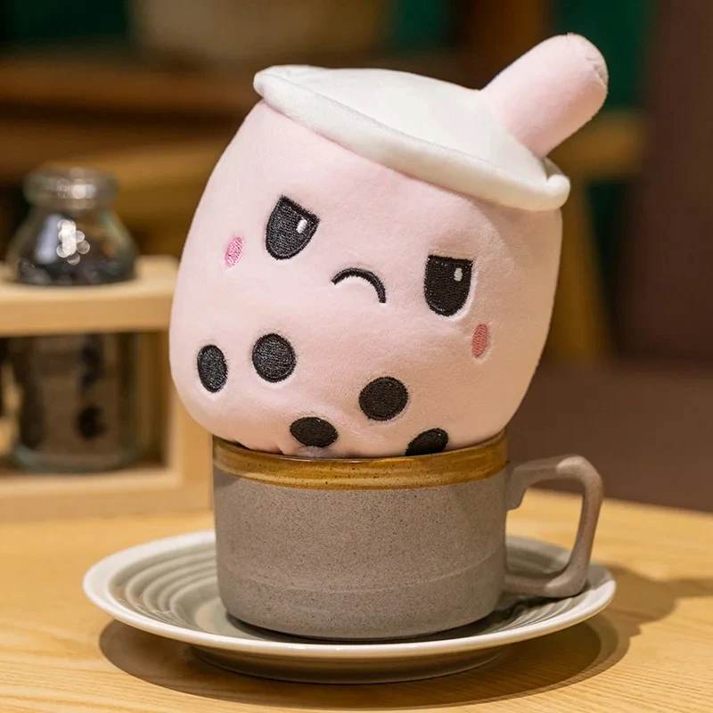 Cute Reversible Boba Milk Tea Plushie Toy