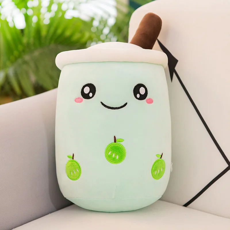 Fruit Bubble Tea Plushie Soft Pillow