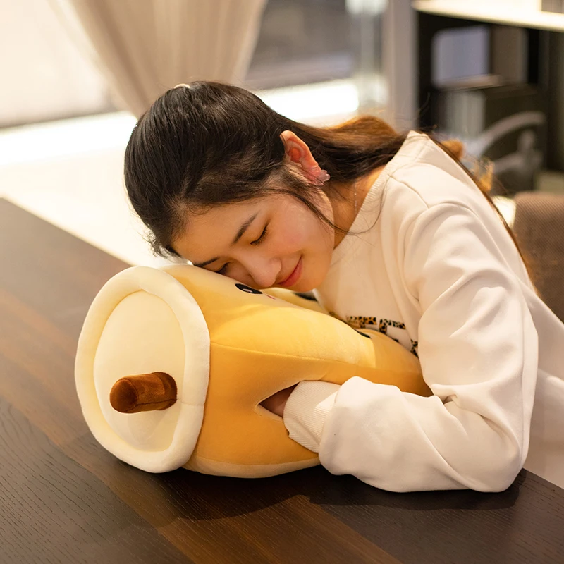 Boba Milk Tea Plush Airplane Pillow Plushie Headrest Handwarmer