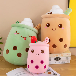 Boba Milk Tea Ice Cream Soft Plushie Pillow