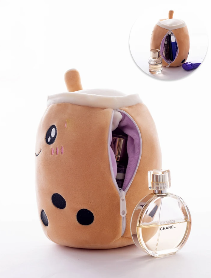 Cute Reversible Boba Milk Tea Plushie Toy