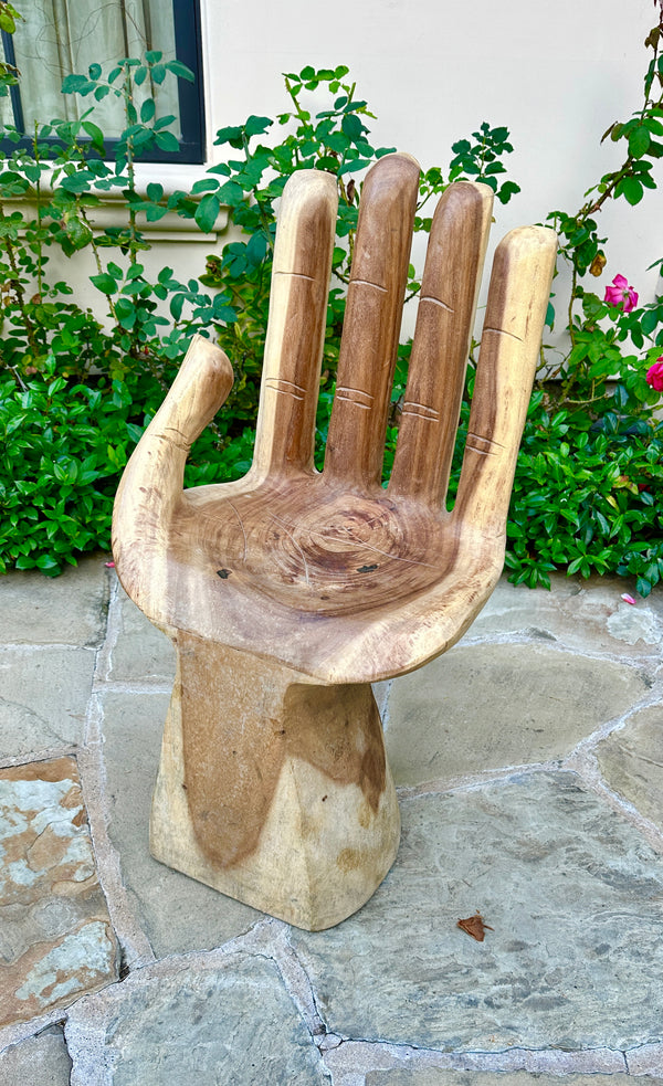 Buddha's Hand Wood Chair - Balinese Artistry