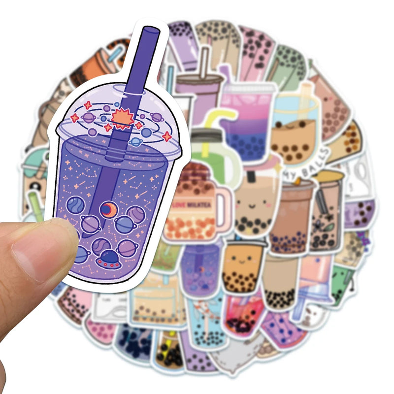 Boba Pearl Milk Tea Stickers DIY Scrapbook Decal