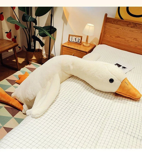 Giant Plush White Goose Toy Stuffed Pillow Boyfriend Cushion