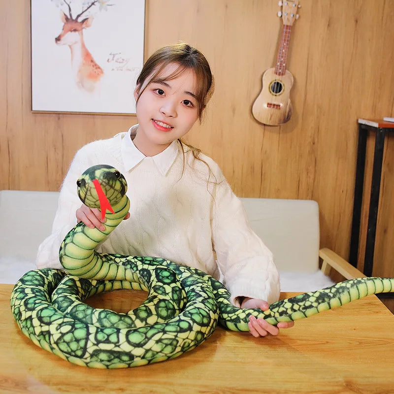 Giant Snake Toy Golden Python Stuffed Plushie