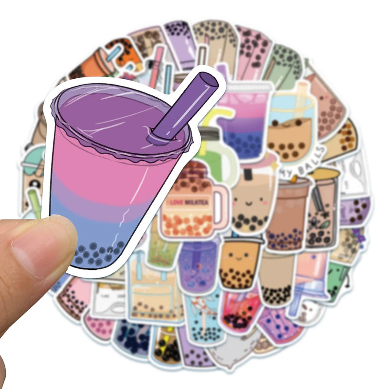 Boba Pearl Milk Tea Stickers DIY Scrapbook Decal