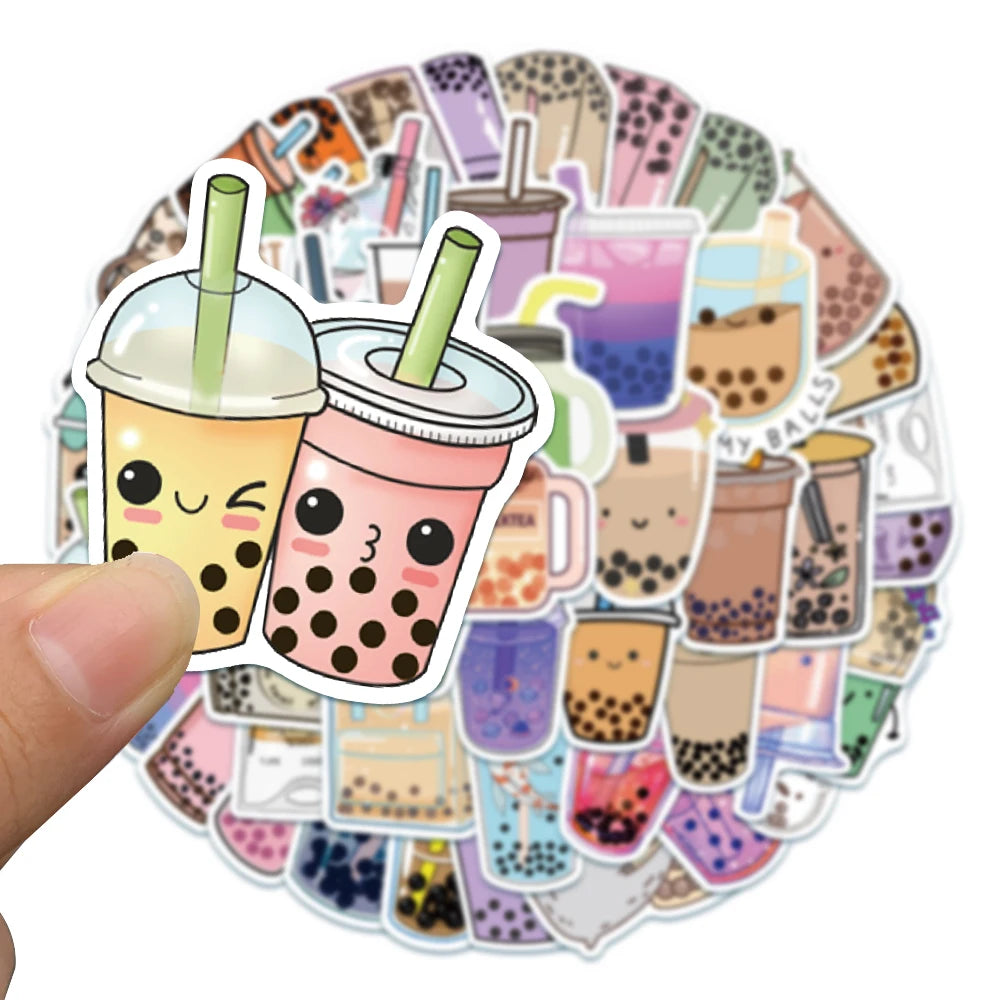 Boba Pearl Milk Tea Stickers DIY Scrapbook Decal