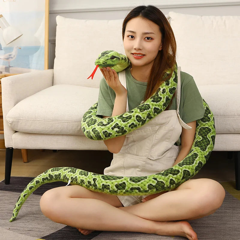 Giant Snake Toy Golden Python Stuffed Plushie