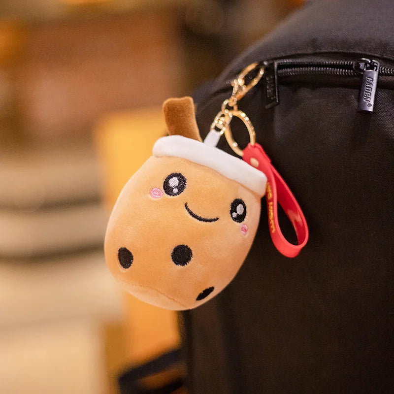 Boba Milk Tea Soft Plush Keychain Pendant