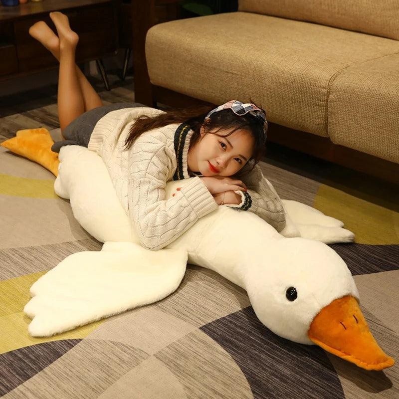 Giant Plush White Goose Toy Stuffed Pillow Boyfriend Cushion