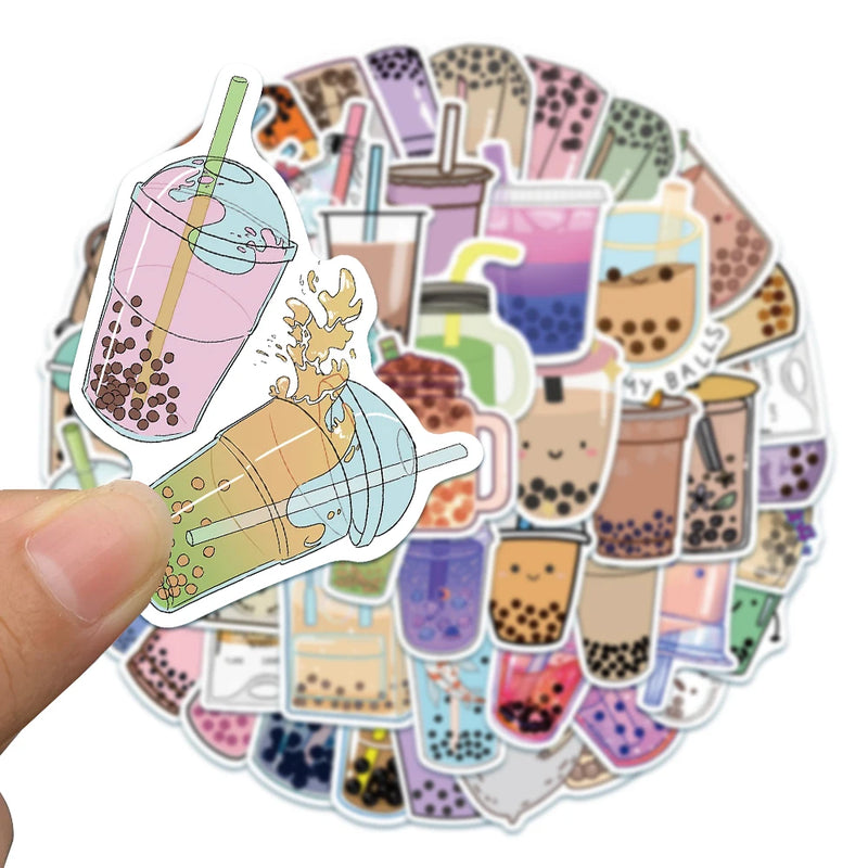 Boba Pearl Milk Tea Stickers DIY Scrapbook Decal