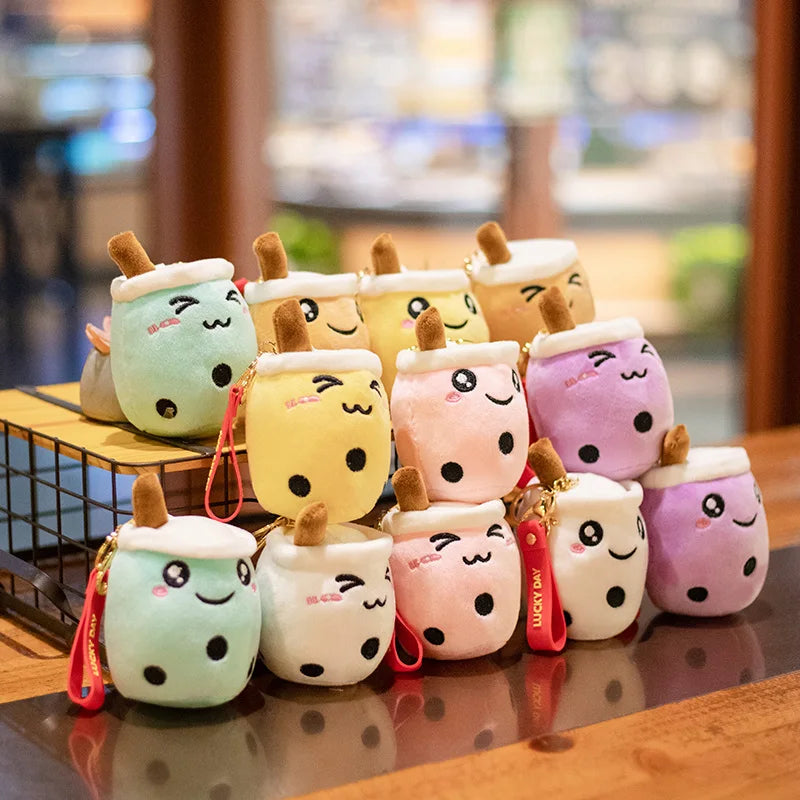 Boba Milk Tea Soft Plush Keychain Pendant