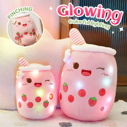 Glowing Light Up Soft Boba Milk Tea Plushie