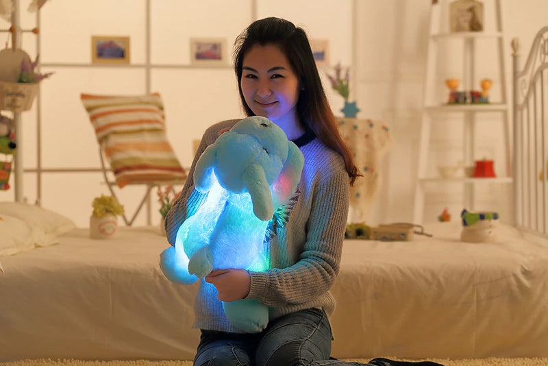 Light Up LED Puppy Dog Plush Stuffed Animal for Children Kids Babies