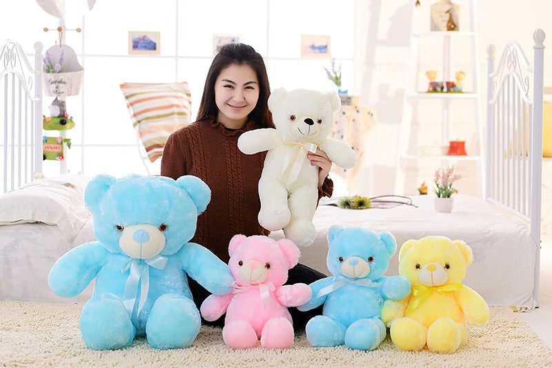 Light Up LED Teddy Bear Plush Stuffed Animal for Children Kids Babies