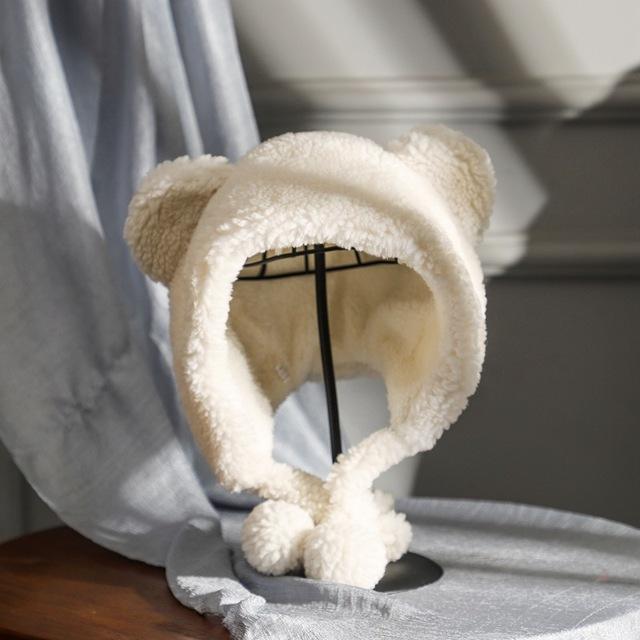 Winter Cute Bear Ears Hat Beanie