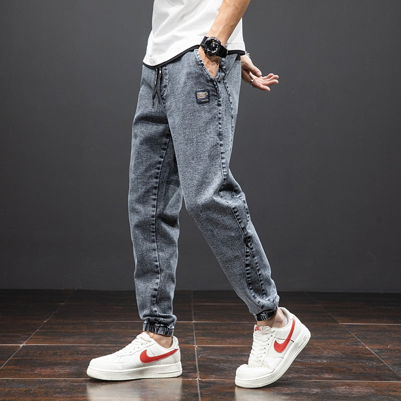 Harajuku Denim Comfy Joggers Streetwear Sweatpants