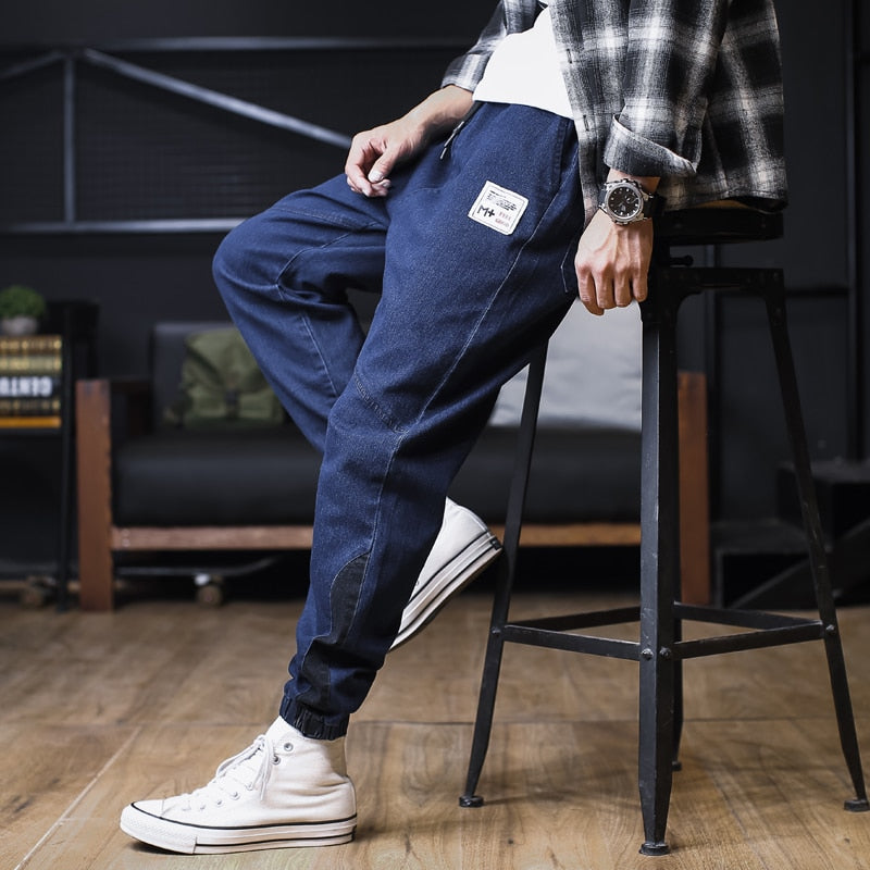 Men Loose Joggers Jeans Streetwear Harem Cargo Pants