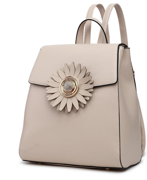 Floral Rhinestone Pastel Modern Minimalistic Backpack for Work Travel