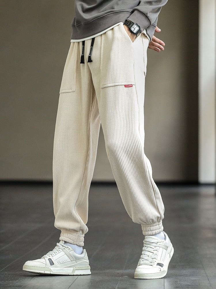 Corduroy Streetwear Sweatpants Baggy Joggers