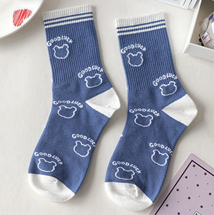 Japan Harajuku Blue Kawaii Socks