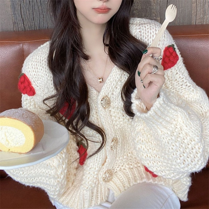 Autumn Star Embroidered Cardigan Sweater