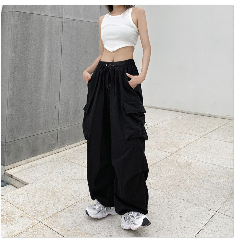 Streetwear Techwear Harajuku Parachute Wide Leg Cargo Pants