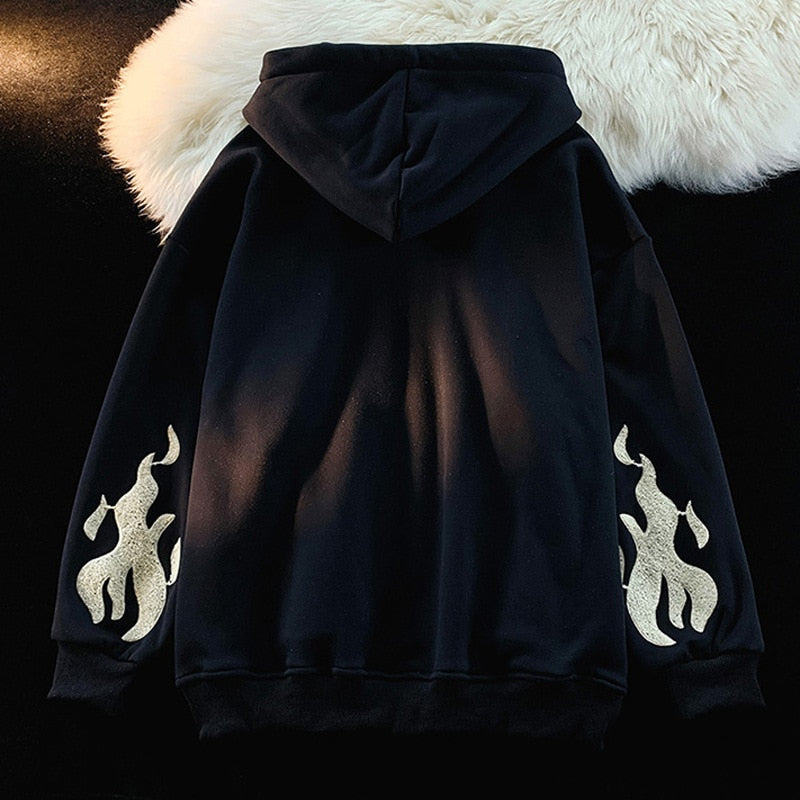 Gothic Embroidery Retro Harajuku High Street Hoodie