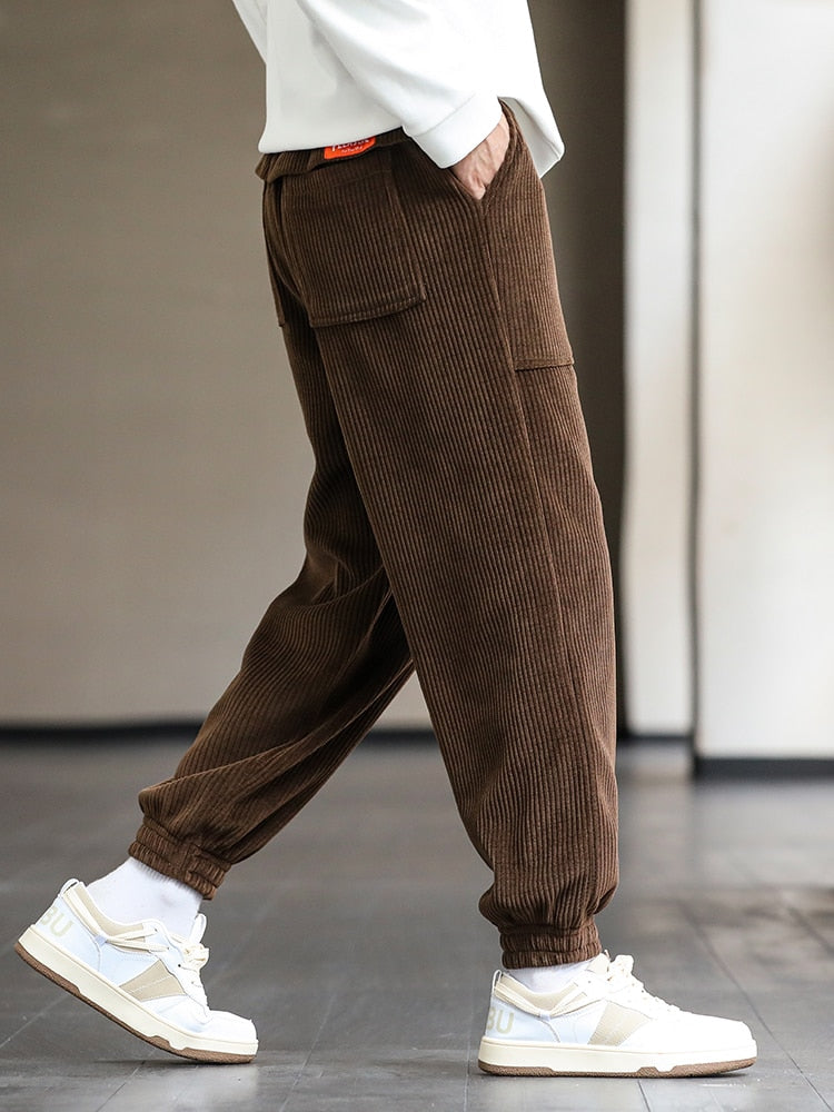 Corduroy Streetwear Sweatpants Baggy Joggers
