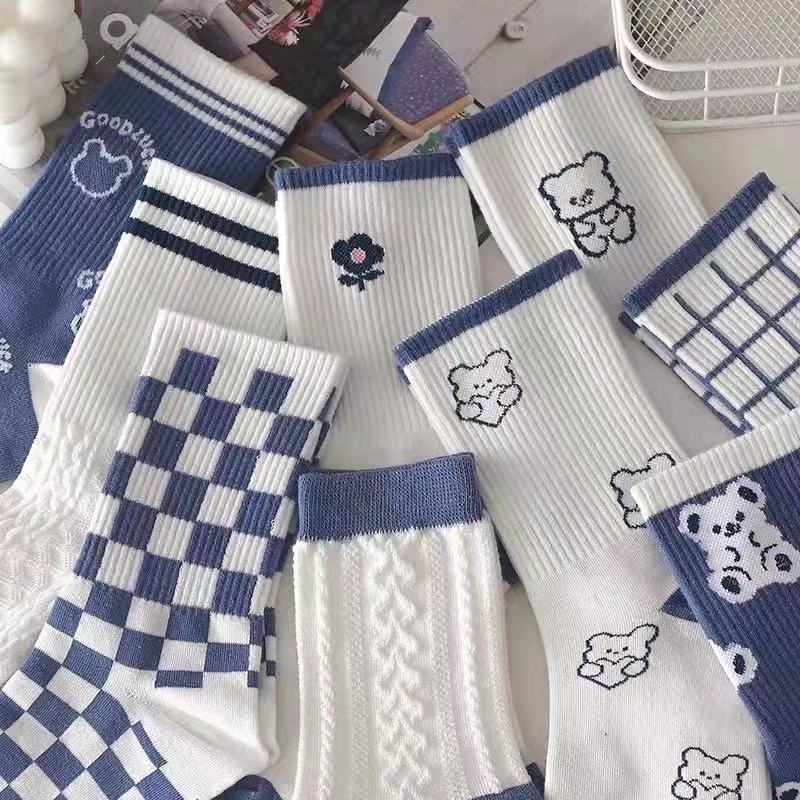 Japan Harajuku Blue Kawaii Socks