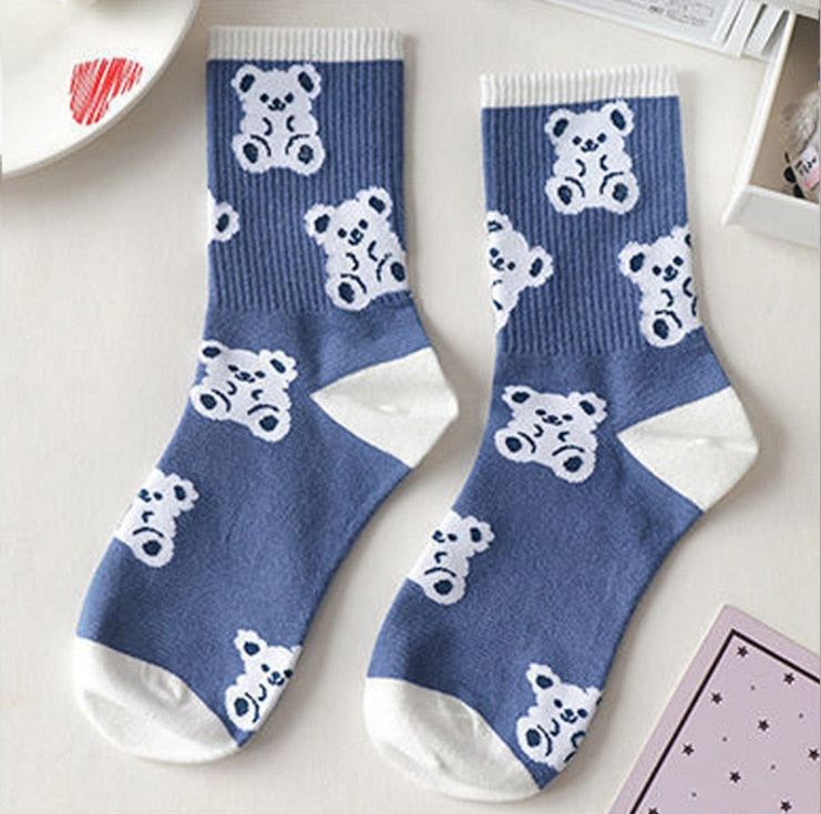 Japan Harajuku Blue Kawaii Socks