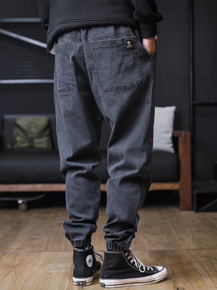 Men Loose Joggers Jeans Streetwear Harem Cargo Pants
