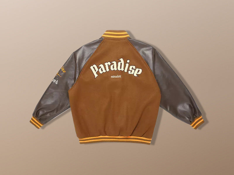 Embroidery Paradise Harajuku Streetwear Goth Baseball Varsity Jacket