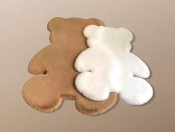 Cute Bear Shape Faux Fur Area Rugs Bedroom Living Room Antiskid Carpet Mat