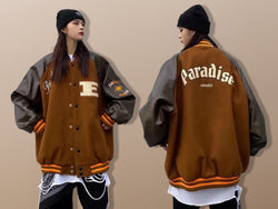 Embroidery Paradise Harajuku Streetwear Goth Baseball Varsity Jacket