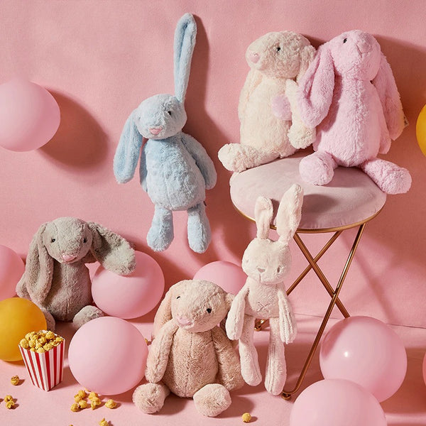 Kawaii Long Eared Bunny Rabbit Plush Toy Stuffed Animal for Children Kids Babies