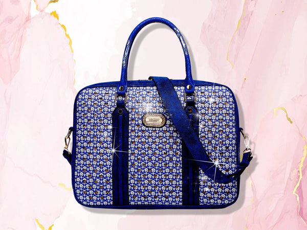 Crystal Rhinestone Bling Luxury Designer Laptop Bag for Work Travel Gift