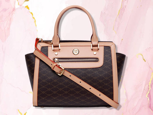 Designer Luxury Handmade Genuine Leather Trim Top Handle Handbag